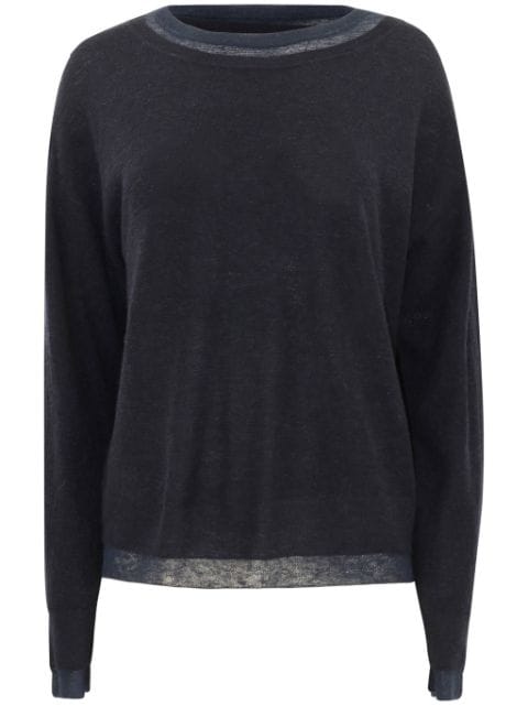 Vince double-layer wool-blend jumper