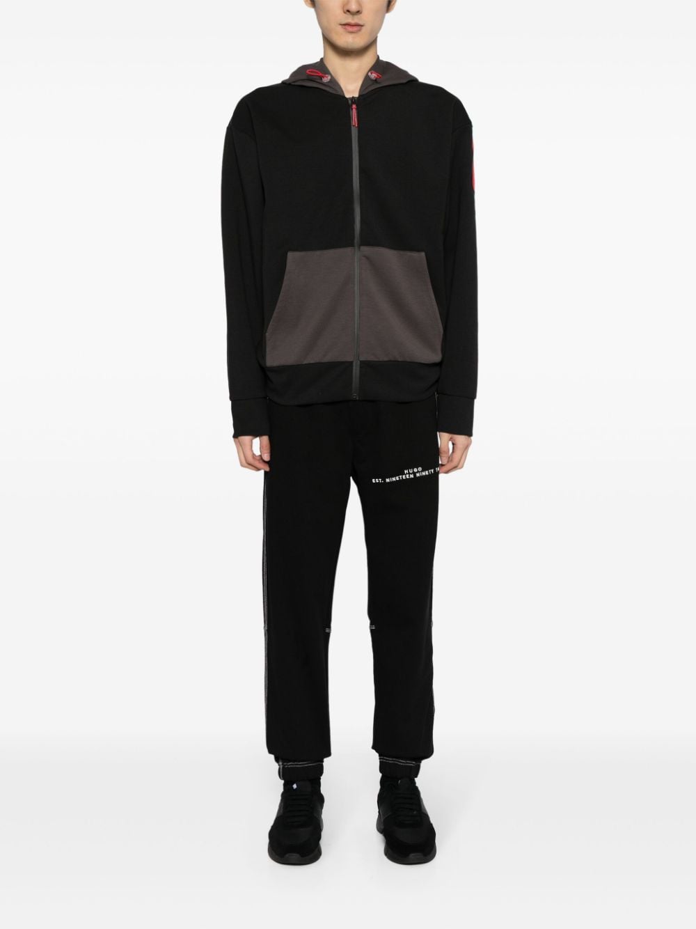 Image 2 of HUGO Dechmo zip-front hoodie