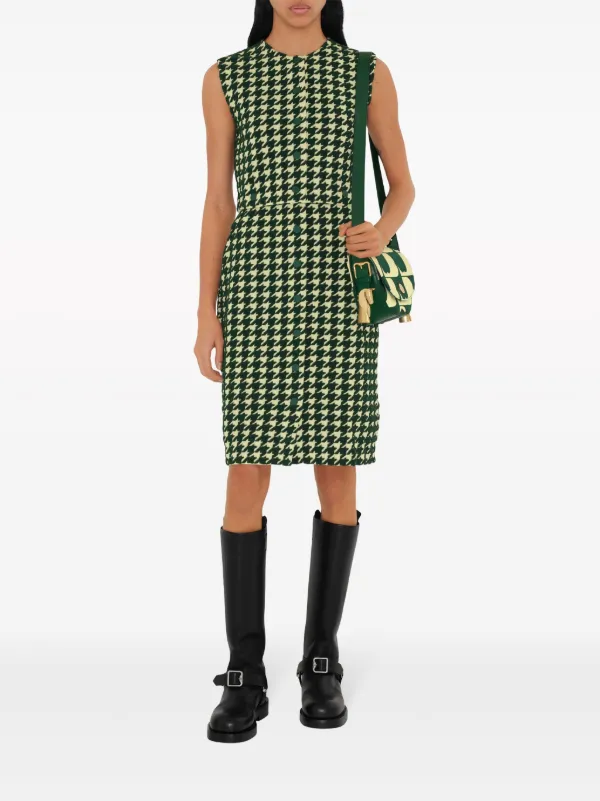 Burberry Robe Courte a Motif pied de poule Farfetch