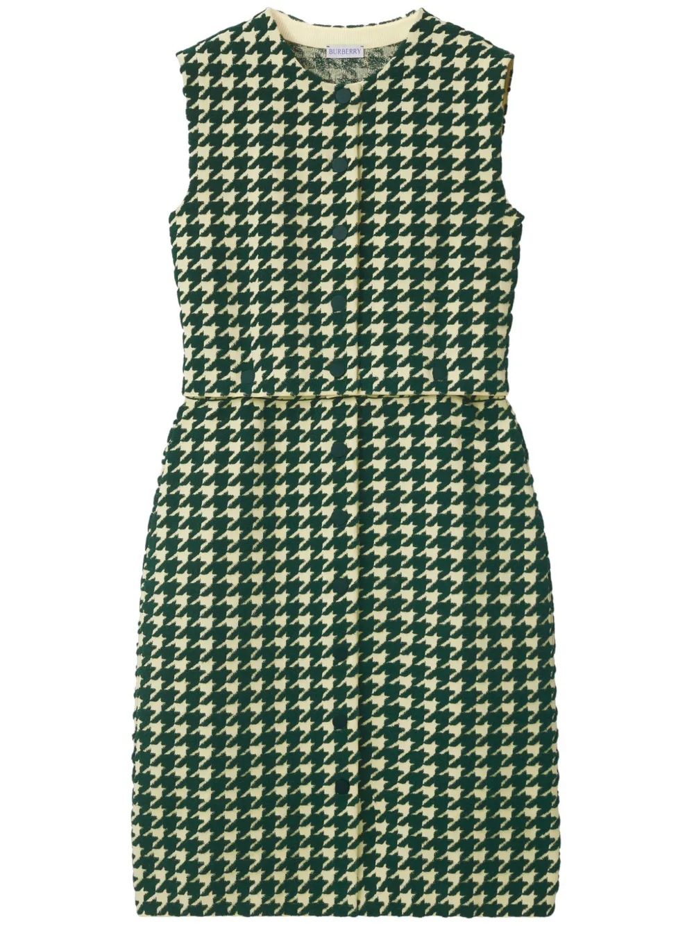 Burberry Jurk met pied-de-poule print Groen