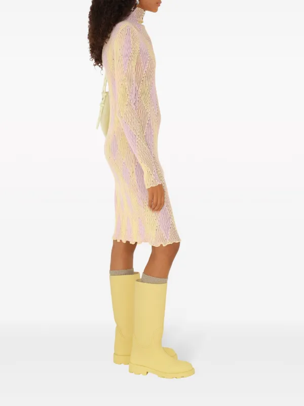 Burberry Argyle ribbed-knit Dress | Pink | FARFETCH