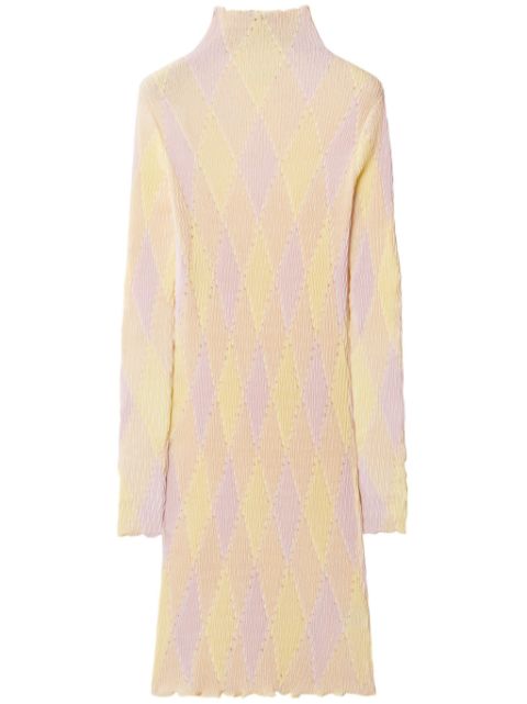 Burberry argyle ribbed-knit dress Women