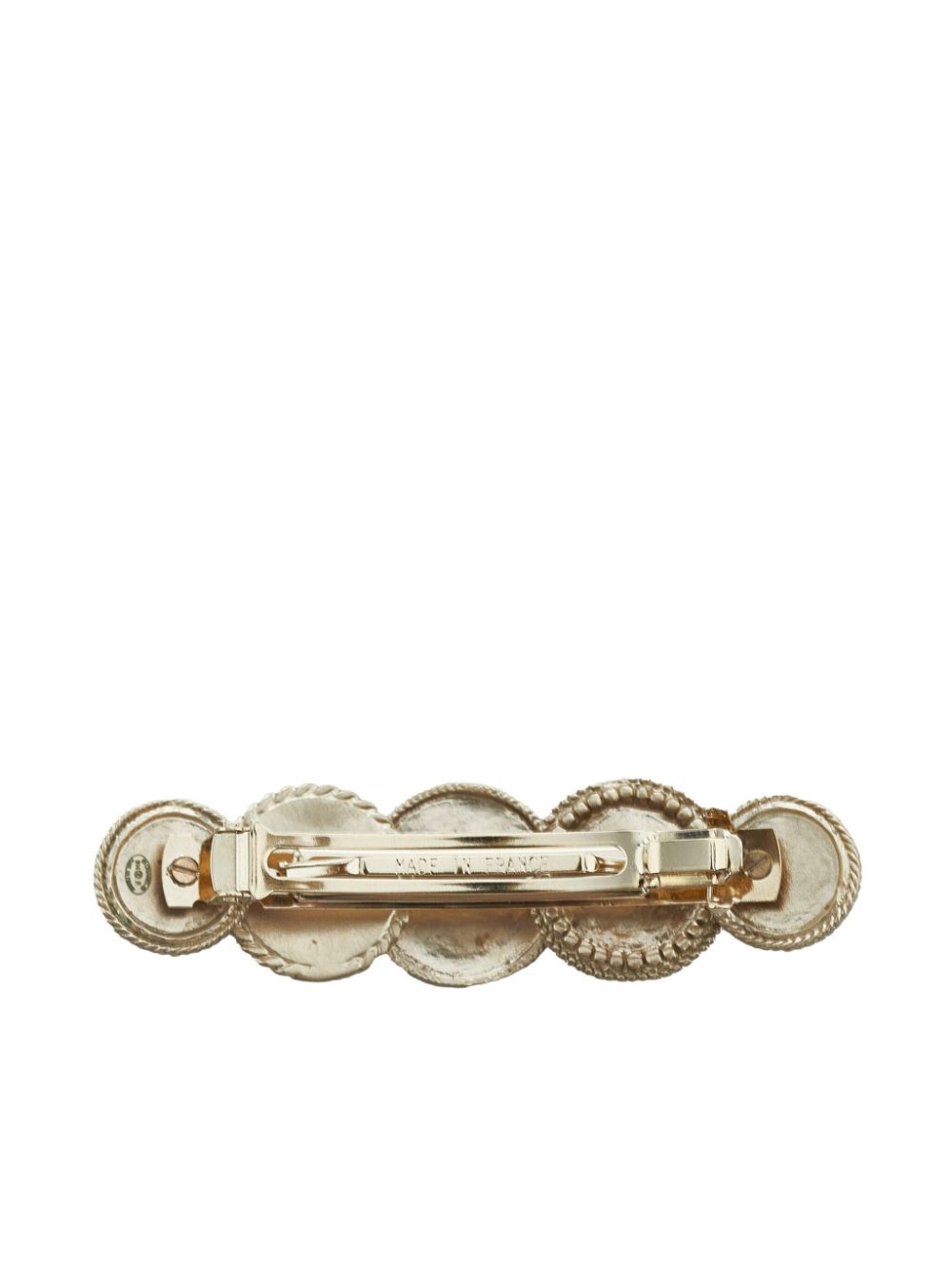 CHANEL Pre-Owned logo-coin hair barrette - Goud