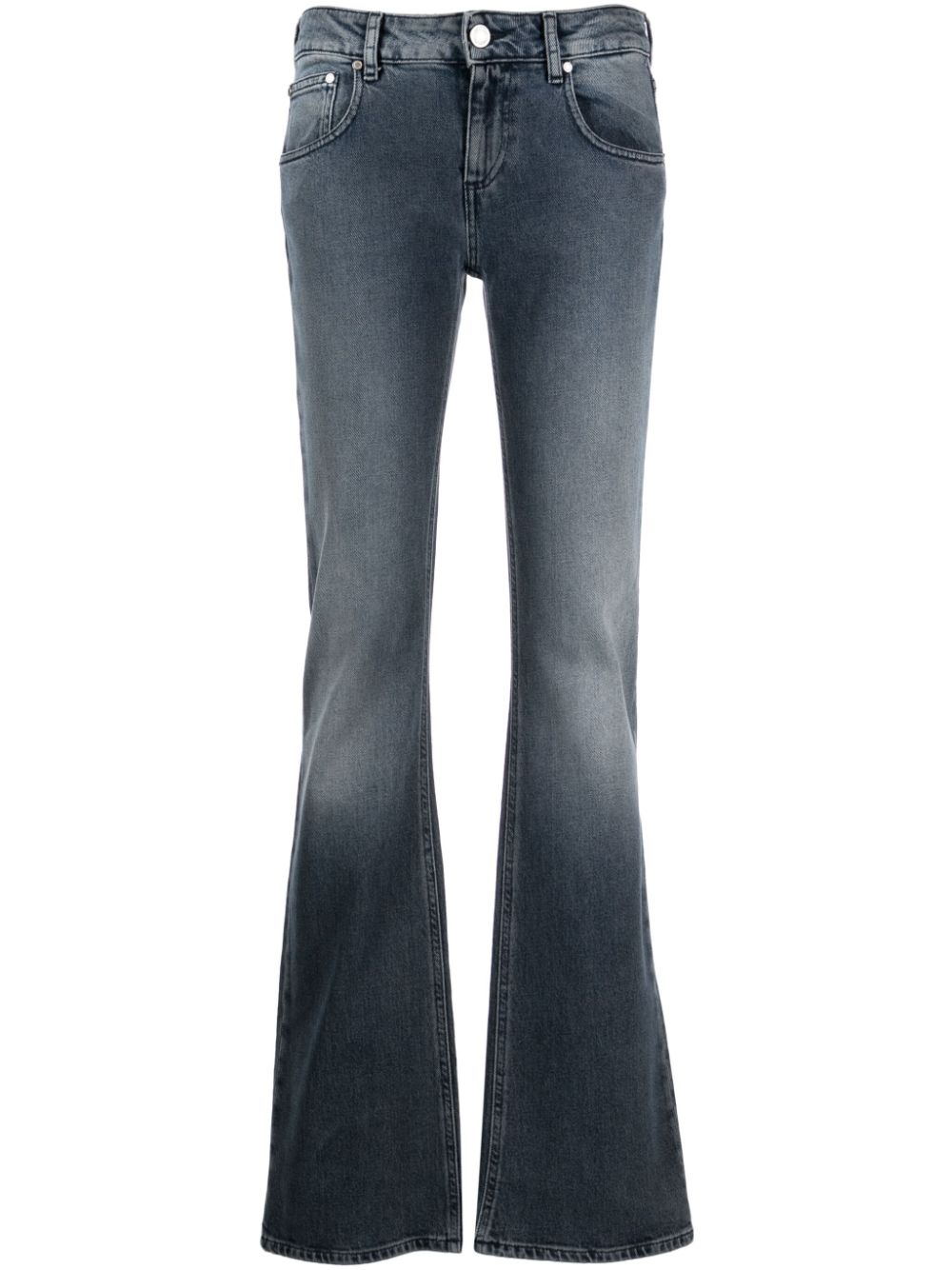 Trussardi Mid-rise Flared Jeans In Blue
