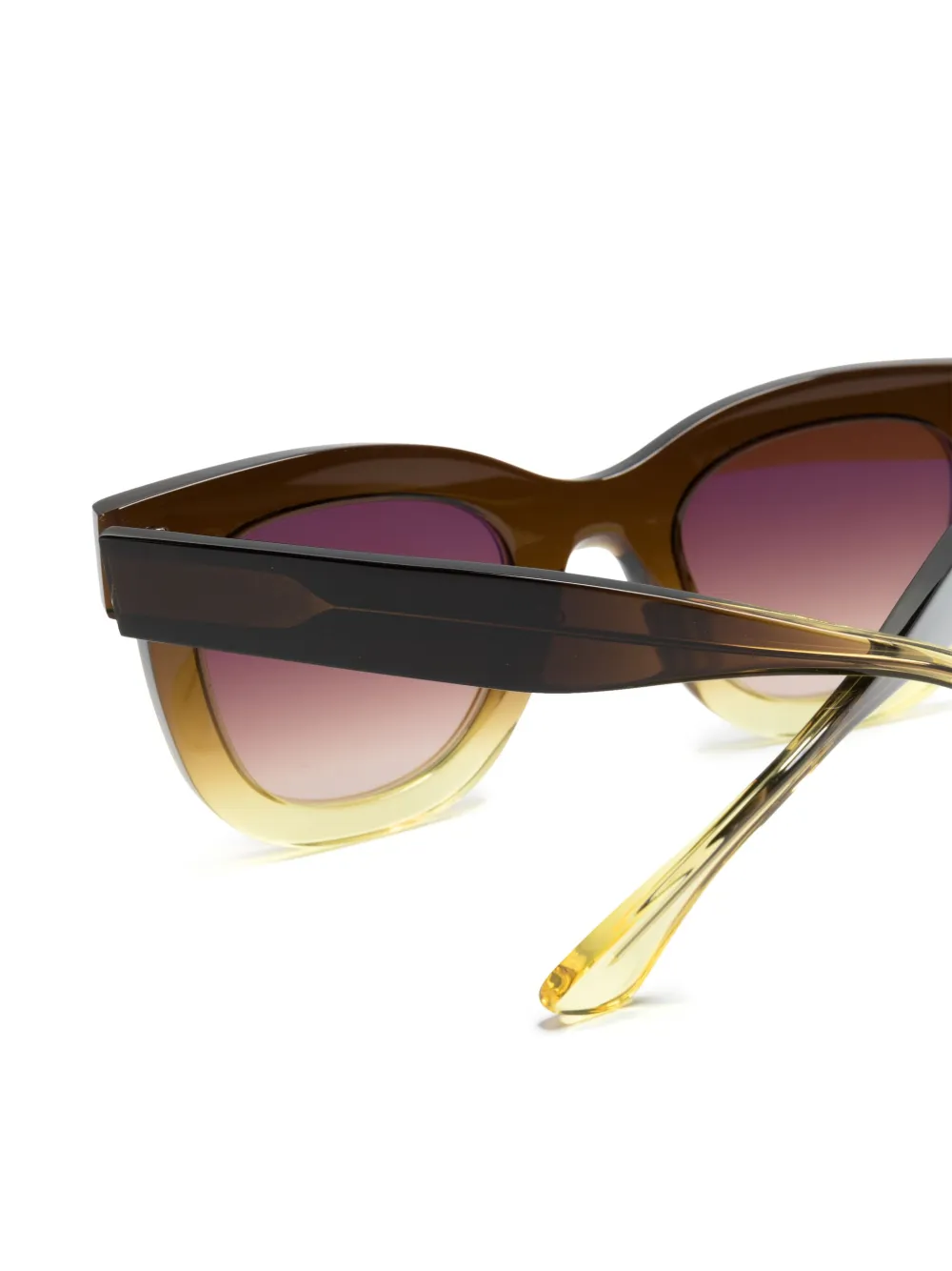 Thierry Lasry Gambly zonnebril met rechthoekig montuur Bruin