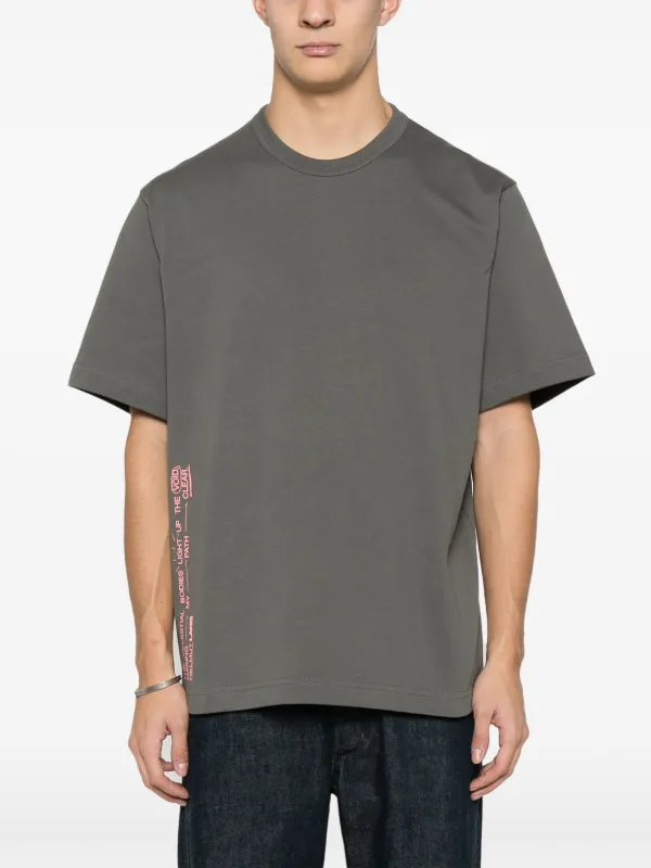 【関税込み】Helmut Lang グレー Feather Tシャツ Helmut Lang プリント Tシャツ | グレー | FARFETCH JP