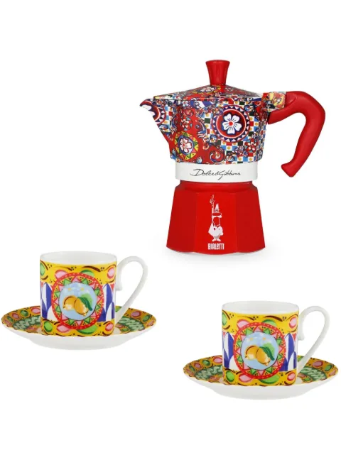 Dolce & Gabbana juego de cafetera y taza de expreso Moka Express de DOLCE & GABBANA x Bialetti