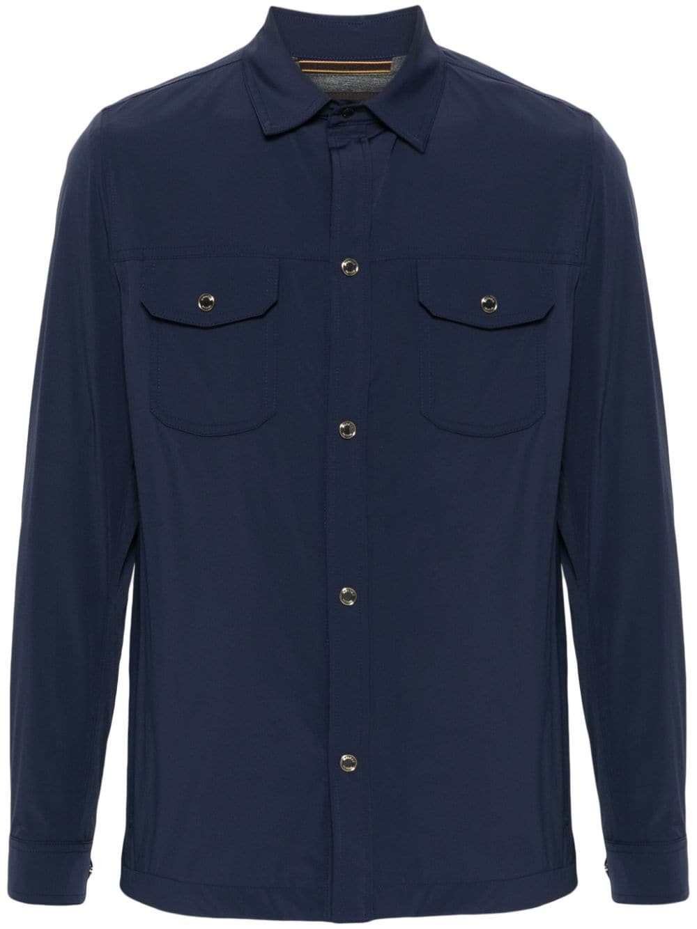Moorer Long-sleeve Shirt Jacket In Blue