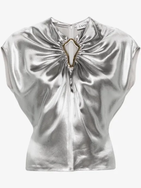 Lanvin ラメ ノースリーブトップ
