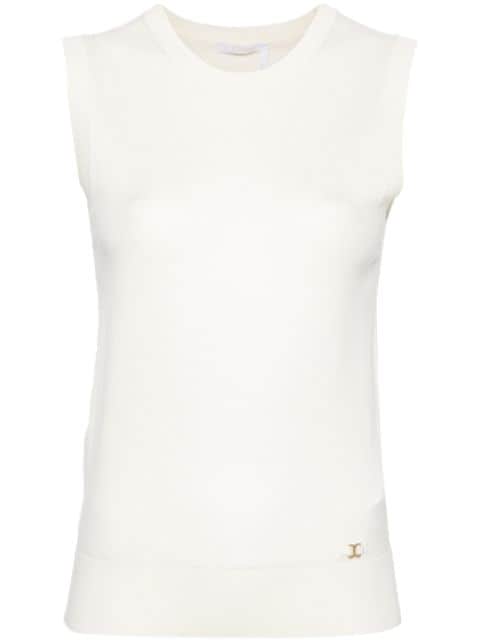 Chloé sleeveless wool knitted top
