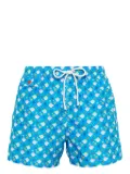 Kiton graphic-print swim shorts - Blue