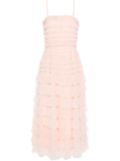 TWINSET ruffled-tulle midi dress - Pink