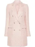 TWINSET double-breasted bouclé coat - Pink