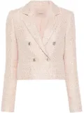 TWINSET double-breasted bouclé blazer - Pink