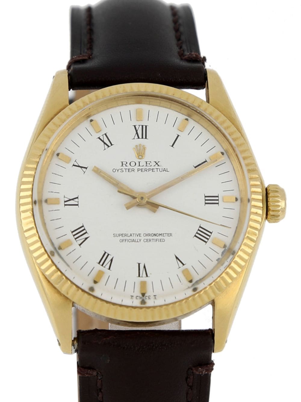 Pre-owned Rolex 1966  Oyster Perpetual 34mm In White