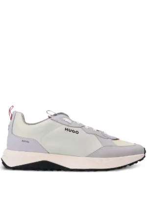 HUGO logo print Panelled Sneakers Farfetch