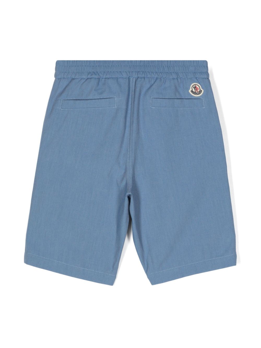 Moncler Enfant logo-appliqqué cotton shorts - Blue