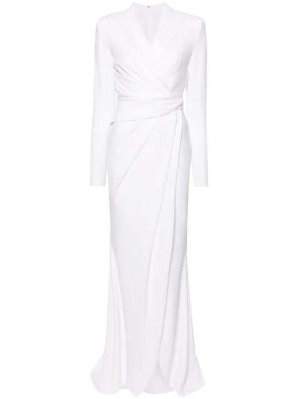 knee length dresses for ladies Oakley Strapless Draped Maxi Dress | Ivory | Dresses