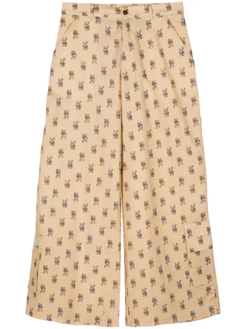 Natasha Zinko wide-leg graphic-print cotton pants