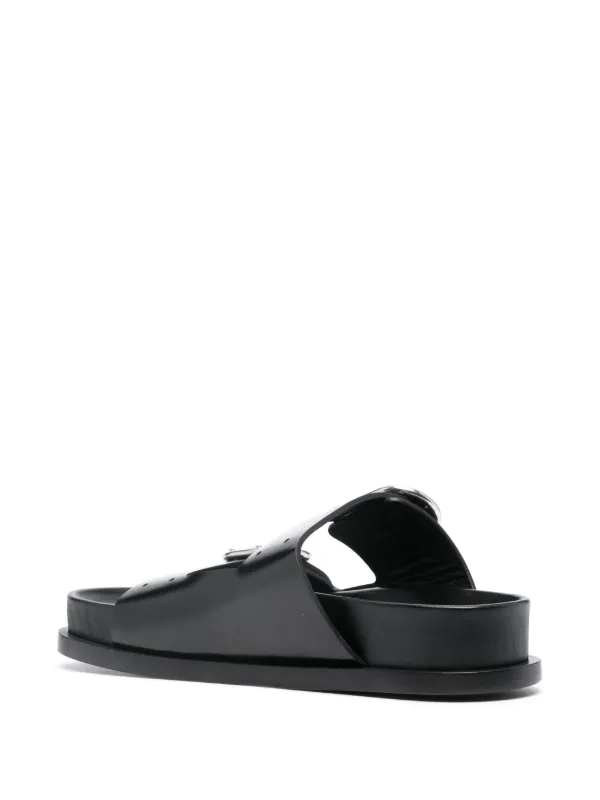 Jil Sander バックル レザーサンダル | ブラック | FARFETCH JP Jil Sander バックル レザーサンダル | ブラック | FARFETCH JP