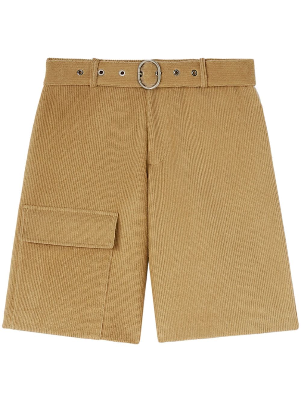 Jil Sander belted corduroy cargo shorts - Neutrals