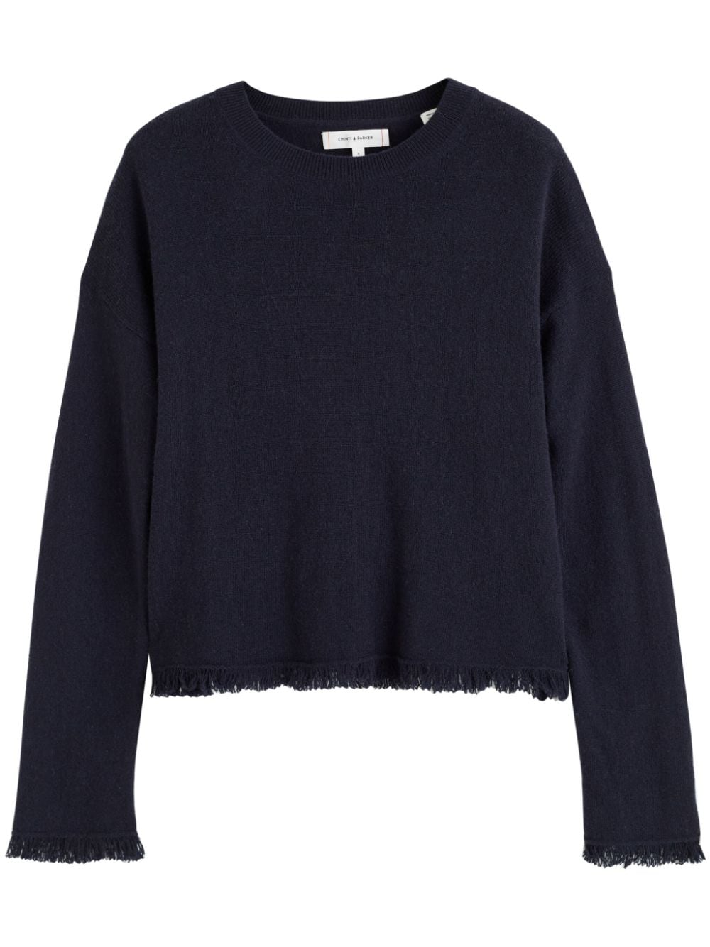 Chinti & Parker Frayed-edge Jumper In Blue