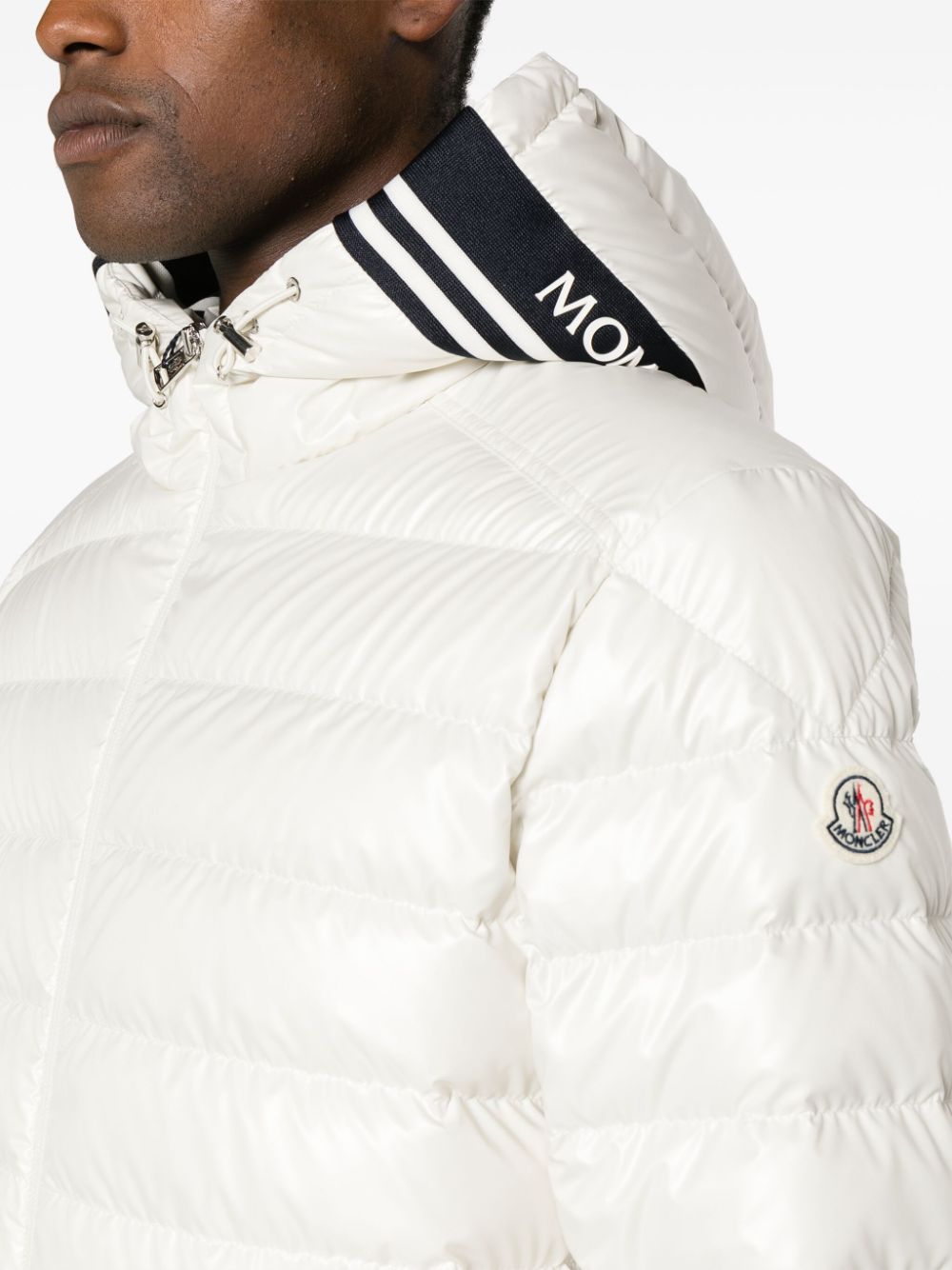 Shop Moncler Cornour Hooded Down Jacket In White