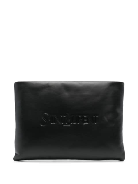 Saint Laurent leather clutch bag