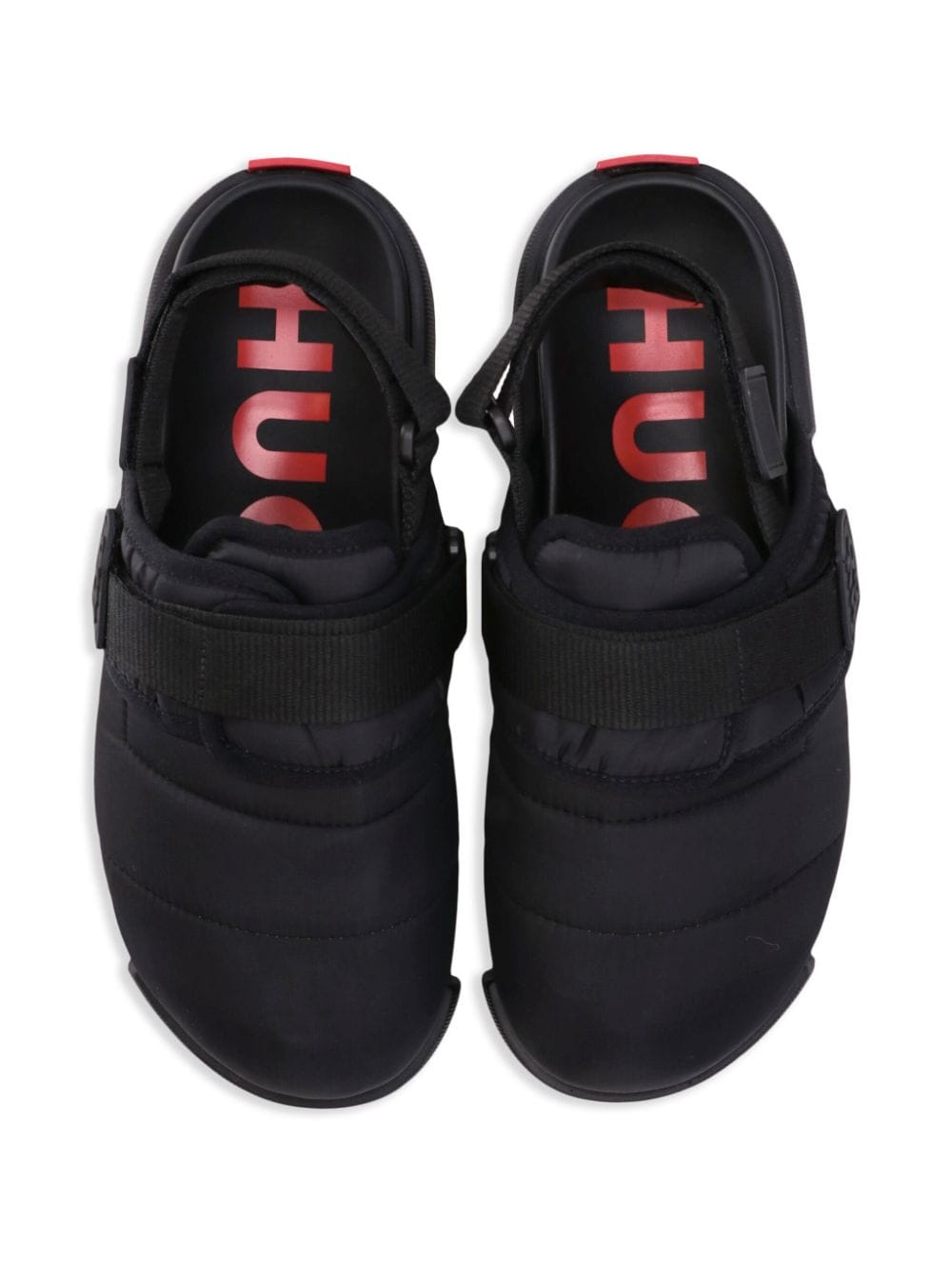 Shop Hugo Delmar Quilted Slingback Sandals In Black
