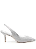 Stuart Weitzman Eva 75mm slingback pumps - Silver