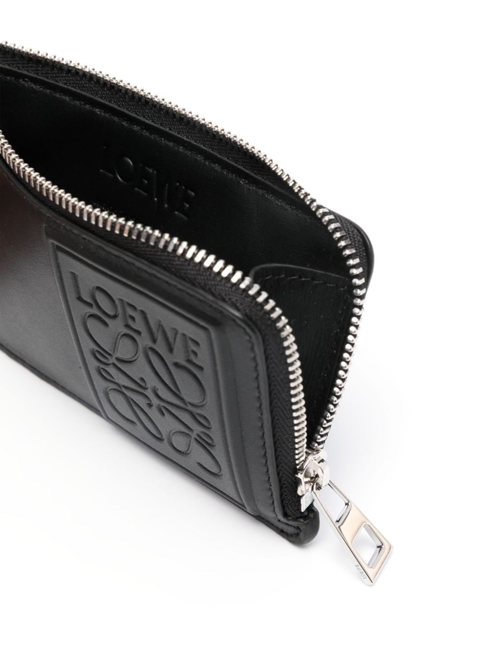 Shop Loewe Debossed-anagram Leather Wallet In Black