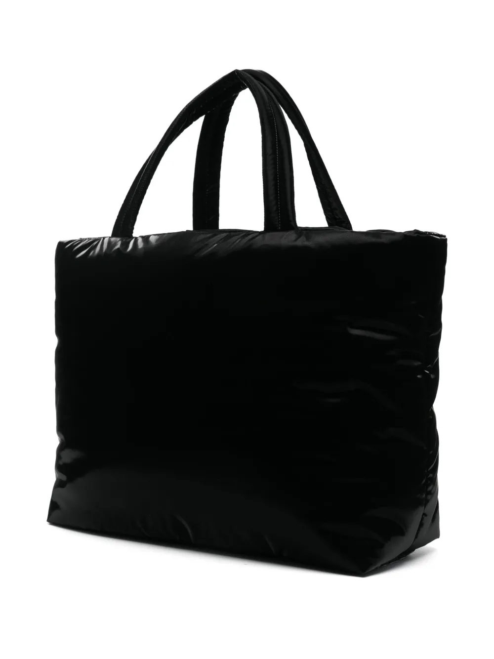 Shop Saint Laurent Debossed-logo Tote Bag In Black