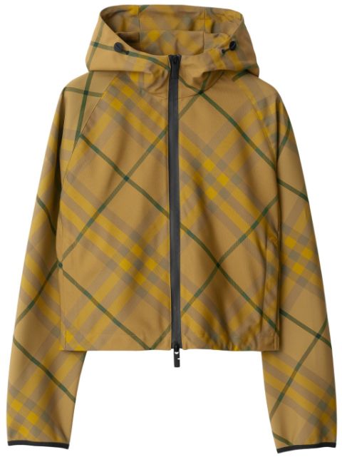 Burberry check-pattern zip-up jacket Women