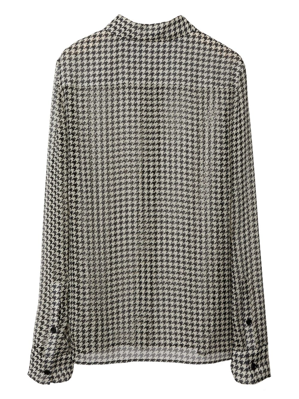 Cheap Burberry houndstooth-print silk shirt Women