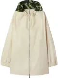 Burberry checkered hood cotton parka - White