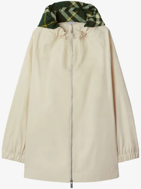 Burberry Gelaagde katoenen parka met capuchon