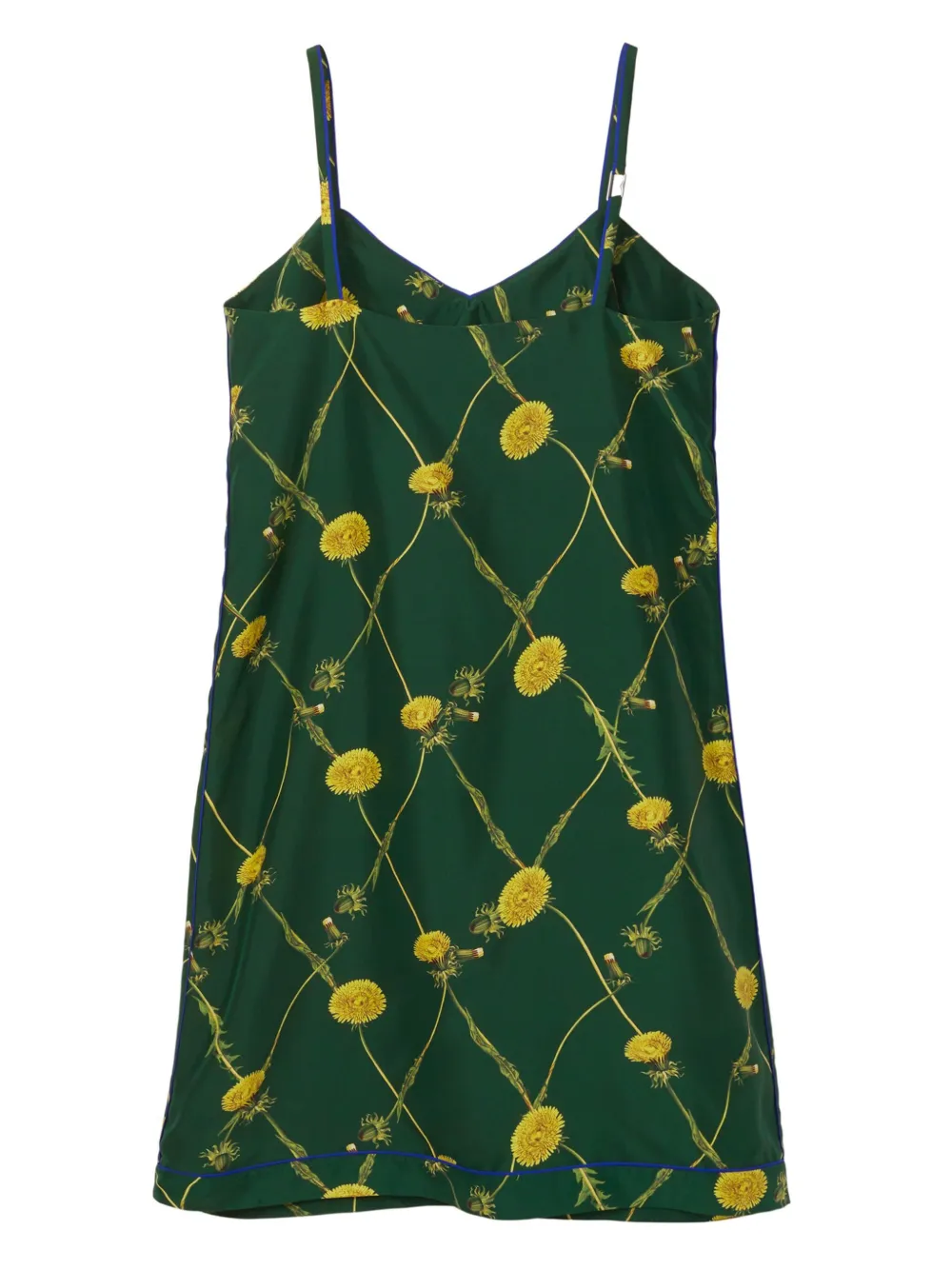 dandelion-print silk dress