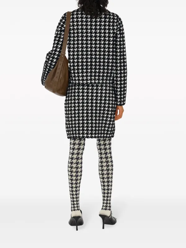 Burberry houndstooth-pattern crew-neck Jumper | Black | FARFETCH
