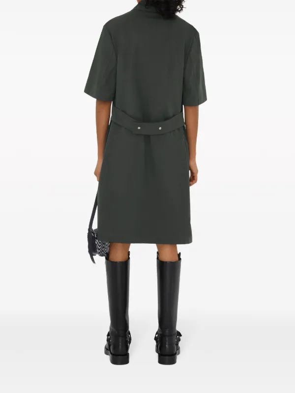 Burberry straight-point Collar cotton-blend Dress - Farfetch