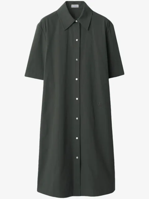 Burberry straight-point collar cotton-blend dress