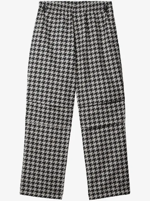 Burberry houndstooth-pattern elasticated-waist trousers 