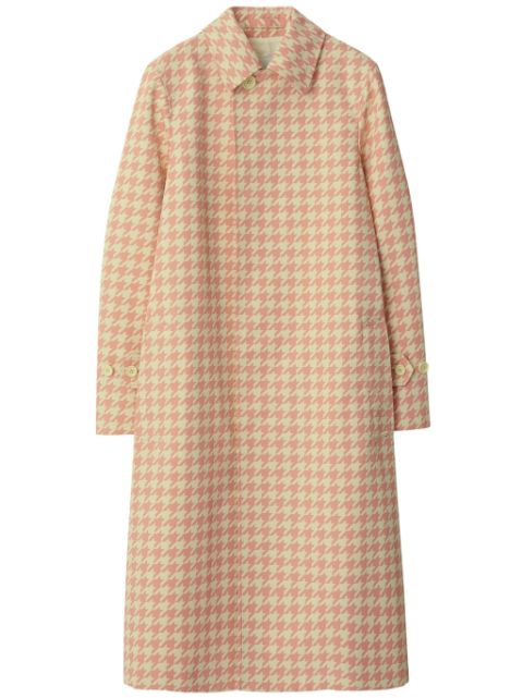 Burberry check-pattern long coat Women