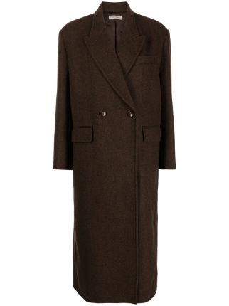 Studio Tomboy Peak Lapels Wool Blend Coat Farfetch