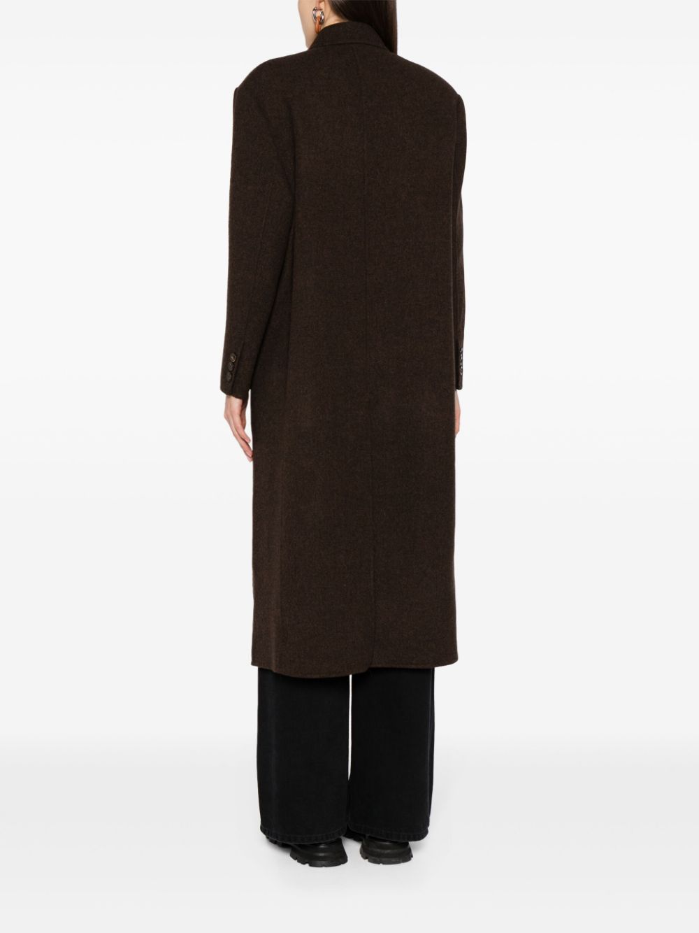 Studio Tomboy Peak Lapels Wool Blend Coat Farfetch