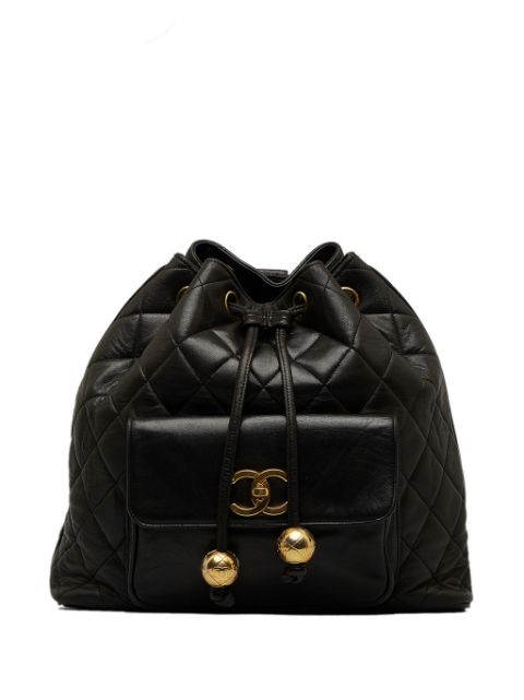 Cheap HOT SALE CHANEL 1994-1996 CC diamond-quilted backpack Women