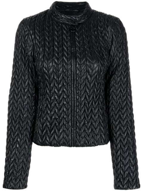 Trussardi zig-zag quilt jacket