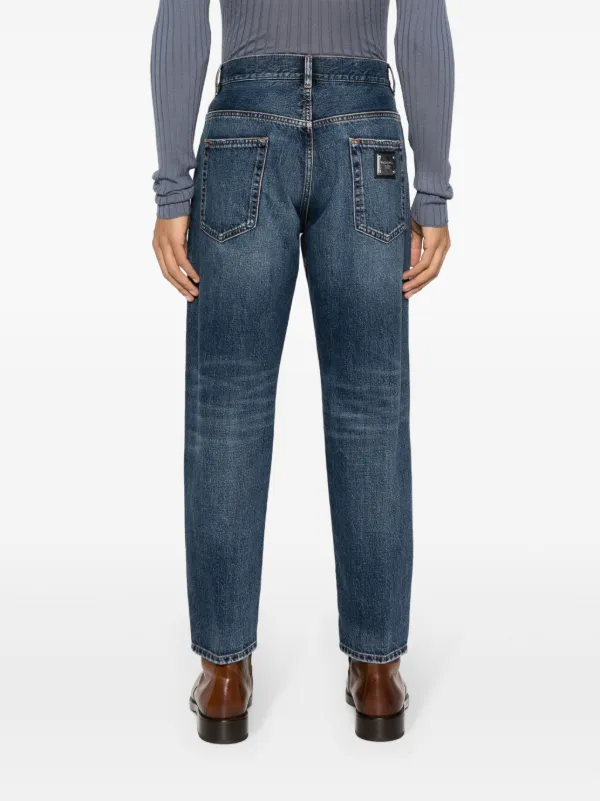 デニム・ジーパン Dolce & Gabbana Logo plaque jeans Dolce & Gabbana logo-plaque Jeans | Black | FARFETCH PL
