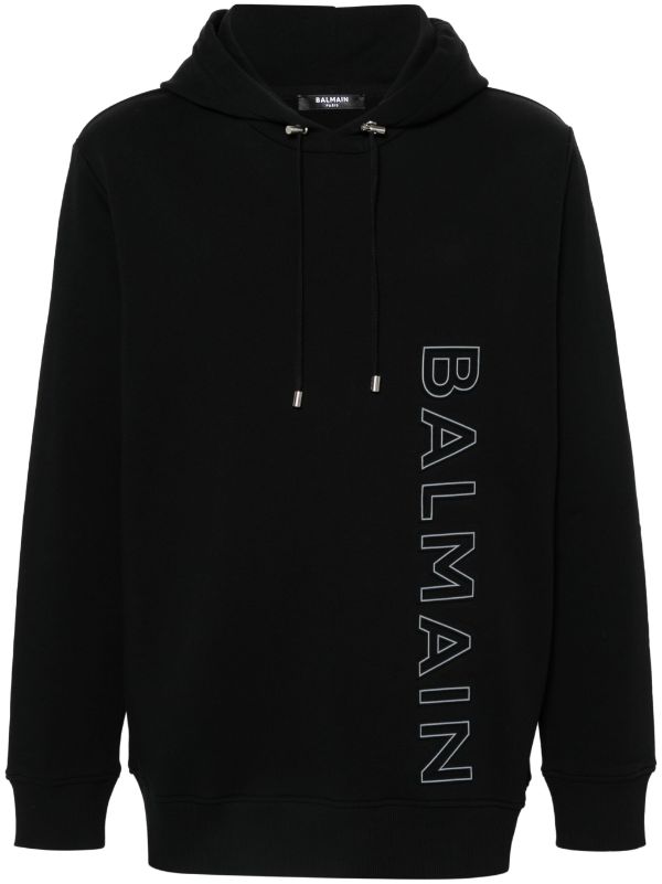 Balmain black 2024 logo hoodie