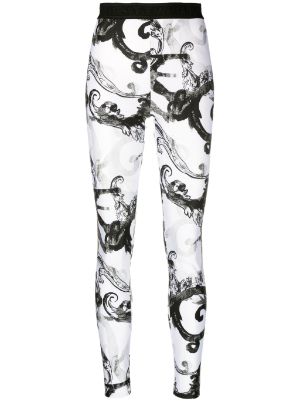 Versace Jeans Couture Chain Couture - Leggings for Woman - Black