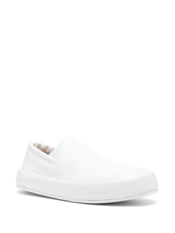 スニーカー MARSELL CASSAPELLE SLIP ON Men's White Suede Slip On Shoes Cassapelle - Marsèll